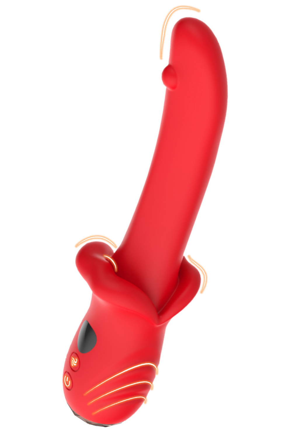 Vibromasseur Rouge Ultra-Souple KISS · Coeur Ardent · vue 5
