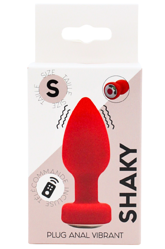 Plug Anal Vibrant Télécommandé SHAKY Rouge · Coeur Ardent · vue 2
