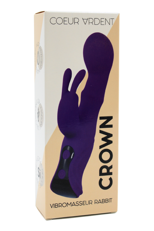 Vibromasseur Rabbit CROWN Double Action · Coeur Ardent · vue 2