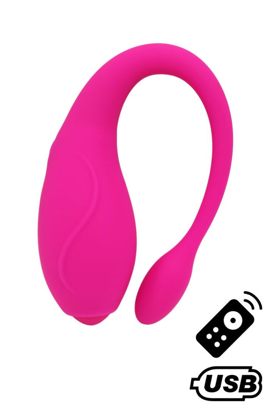 Stimulateur pour couple en U télécommandé Tandem rose Cœur Ardent