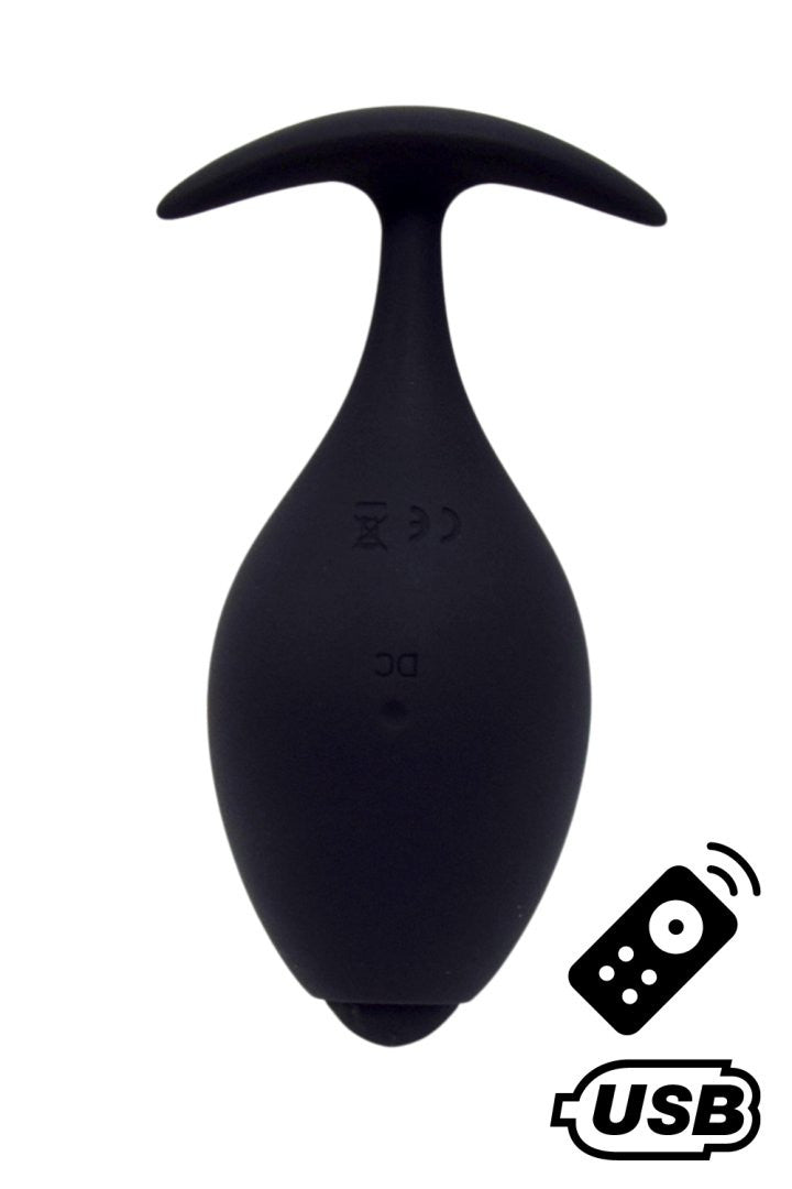 BABA, Plug vibrant anal noir USB, avec télécommande · Coeur Ardent · vue 3