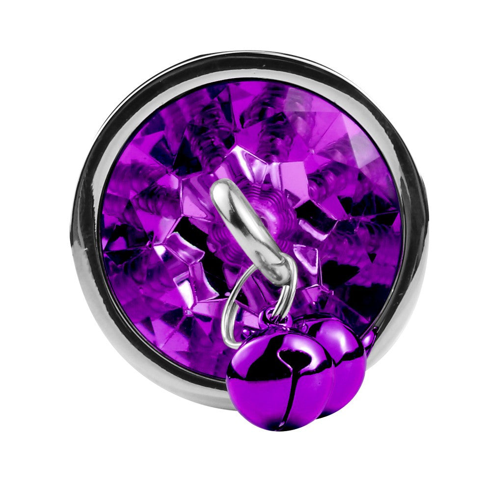 Plug bijou aluminium violet avec clochettes Taille S JINGLE · Coeur Ardent · vue 5
