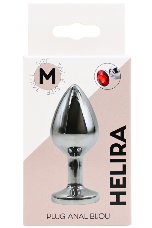 Plug bijou en aluminium bijou rouge Medium HELIRA · Coeur Ardent · vue 2