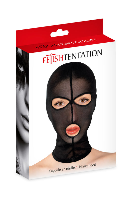 Cagoule fétichiste en fine résille · Fetish Tentation · vue 2