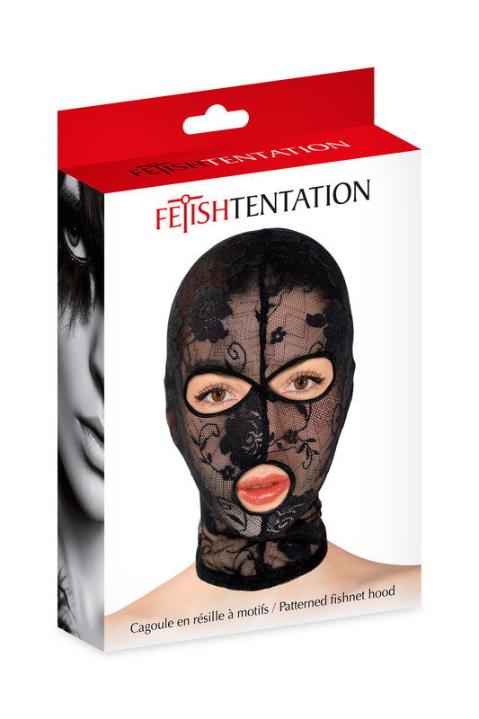 Cagoule fétichiste en dentelle · Fetish Tentation · vue 2