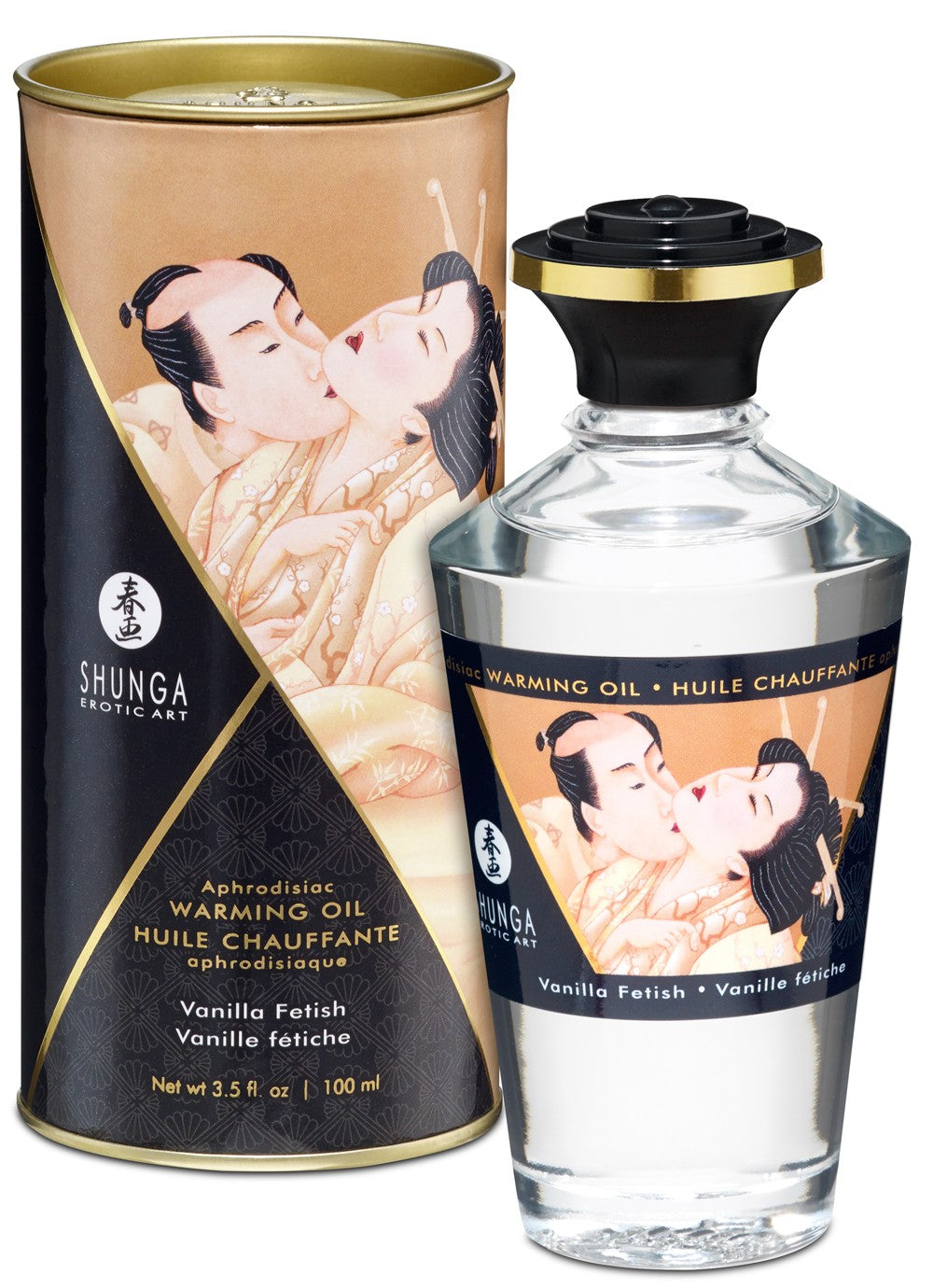 Huile chauffante aphrodisiaque Vanille fétish 100ml · Shunga · vue 2