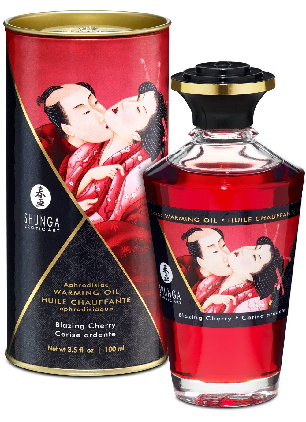 Huile chauffante aphrodisiaque Cerise ardente 100ml · Shunga · vue 2