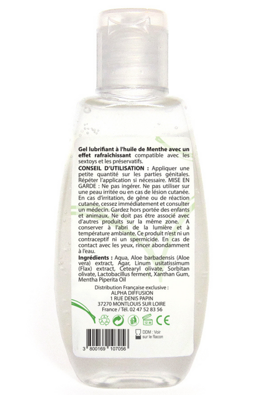 Lubrifiant à base d'eau 100% naturel Menthe poivrée 90 ml · Sezmar · vue 2