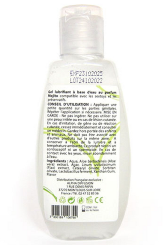 Lubrifiant à base d'eau 100% naturel Mojito 90 ml · Sezmar · vue 2