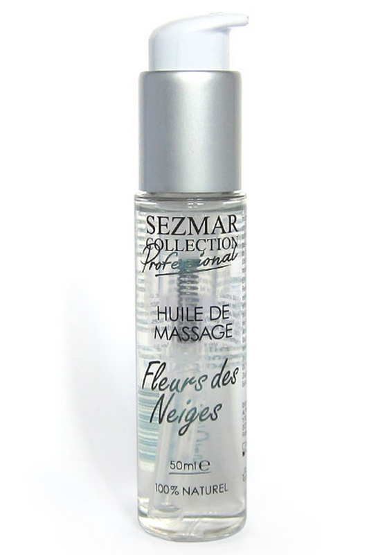 Huile de massage professionnelle Fleurs des Neiges 100% naturelle 50 ml · Sezmar · vue 2