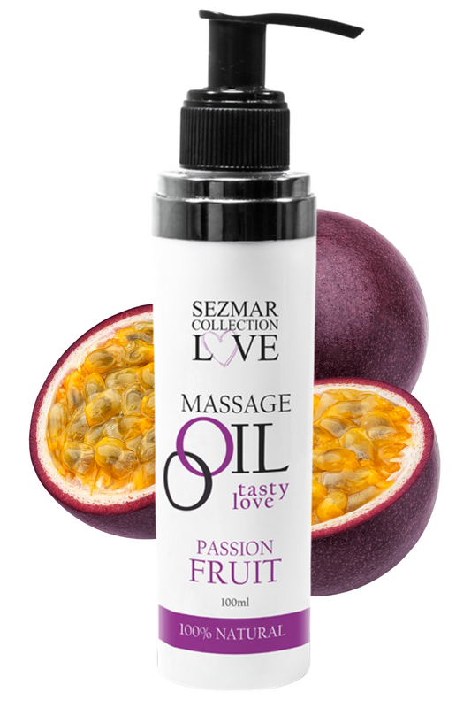 Huile de massage comestible Fruit de la passion 100ml 100% naturelle · Sezmar · vue 2