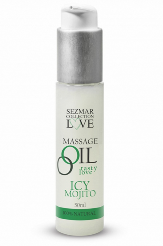 Huile de massage comestible mojito menthe 50ml · Sezmar · vue 2