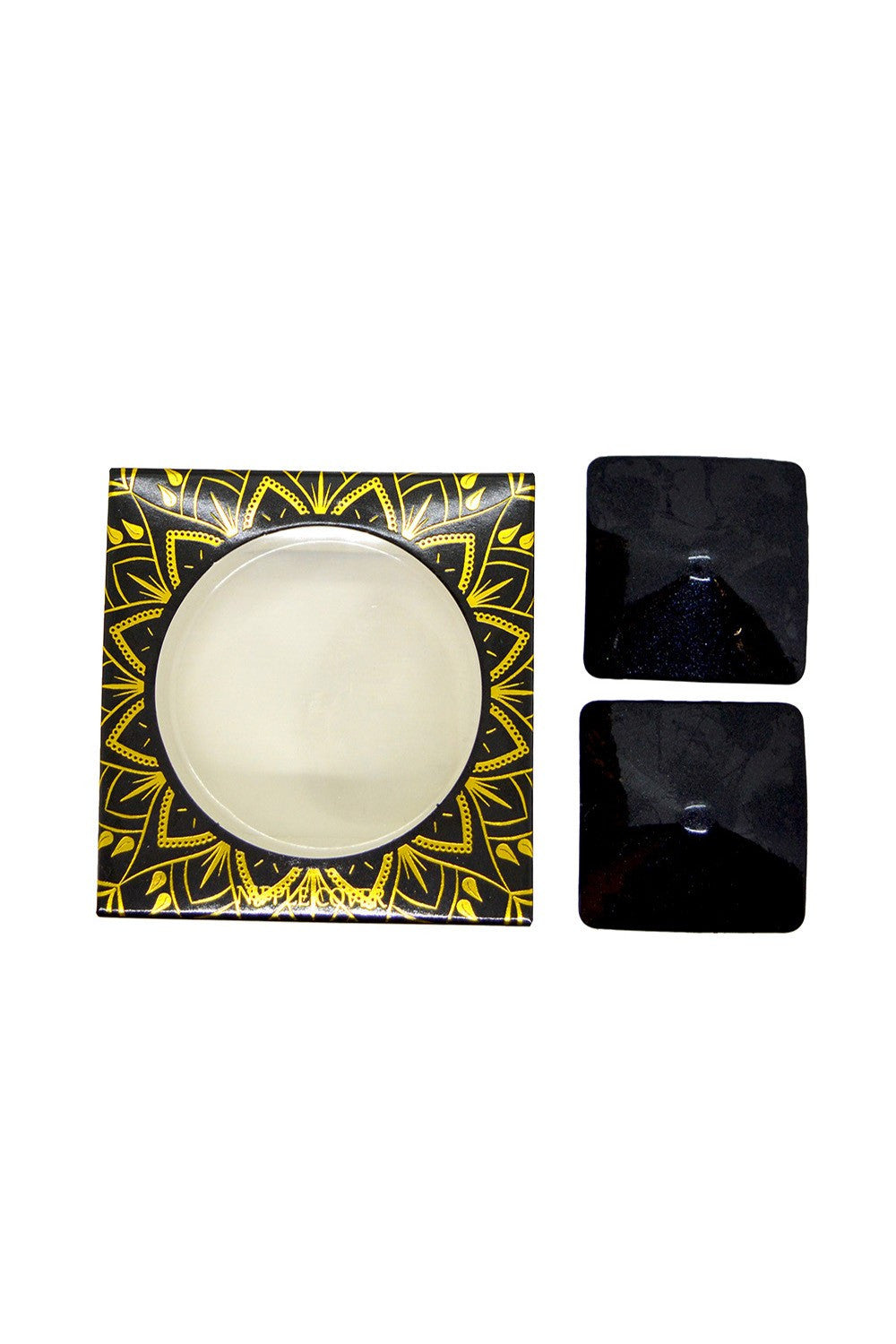 Nipple Métal noir Cache tétons carré · Be Lily Accessories · vue 5