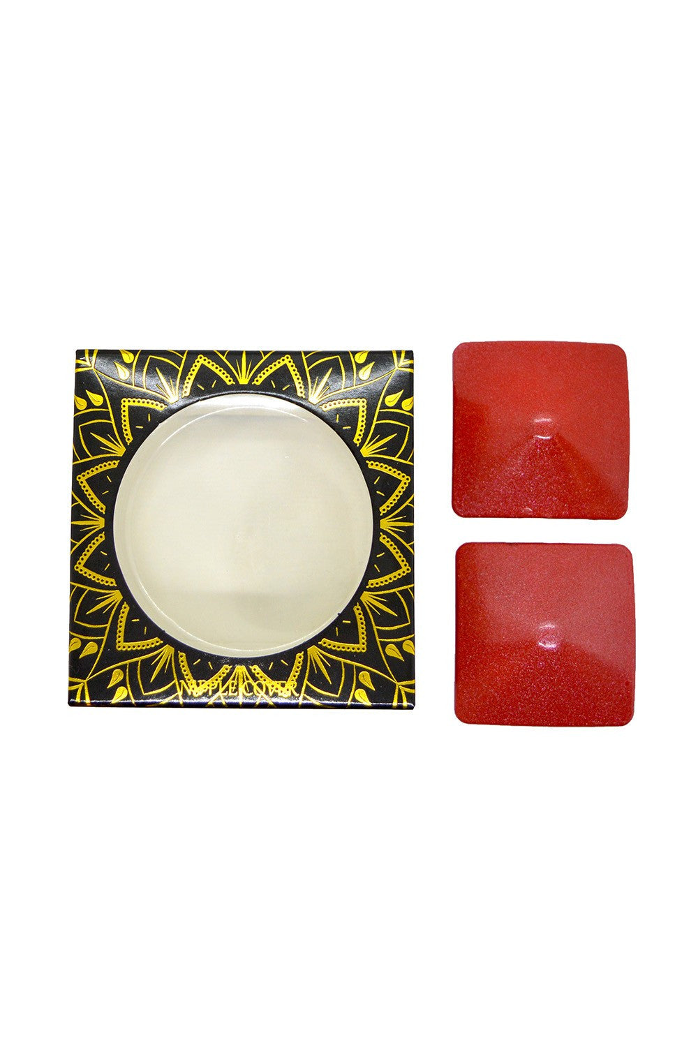 Nipple Métal rouge Cache tétons carré · Be Lily Accessories · vue 5