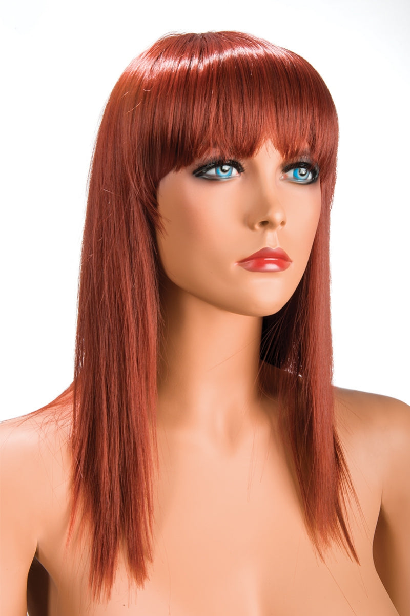 Perruque longue à frange Allison rousse World Wigs