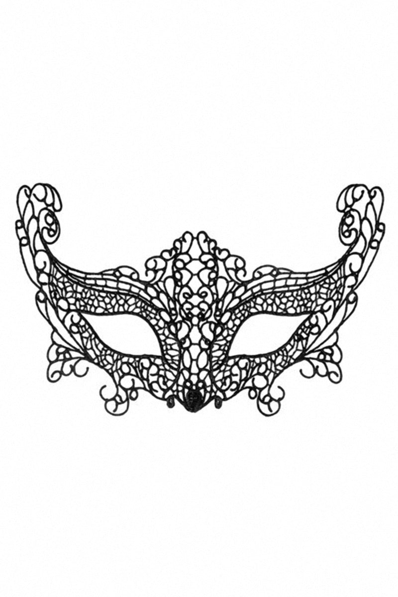 Loup en dentelle guipure noire La Muette Maskarade