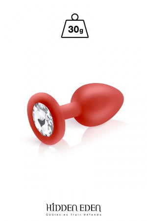 Plug bijou silicone rouge S · Hidden Eden