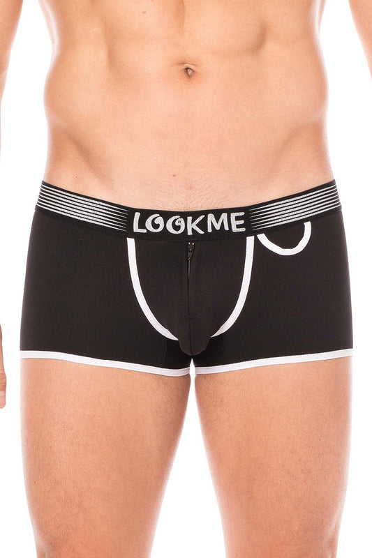 Mini pants échancré zippé Urban noir Look Me