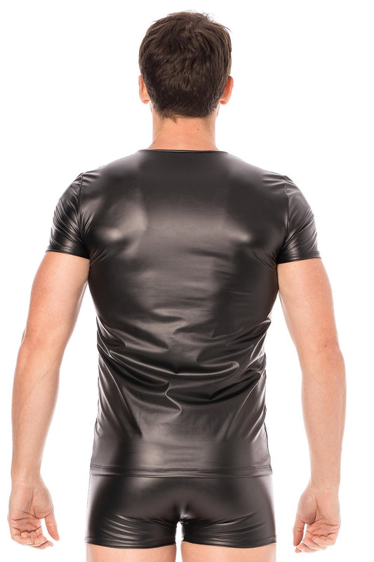 T-shirt homme simili cuir souple Fantasy 2 noir Look Me