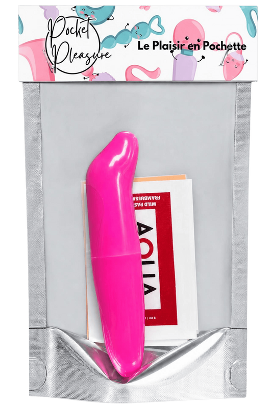 Vibromasseur Tête Incurvée Rose 1 dosette de lubrifiant · Pocket Pleasure · vue 2