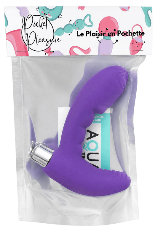 Vibromasseur anal violet stimulateur de prostate dosette lubrifiant · Pocket Pleasure · vue 2
