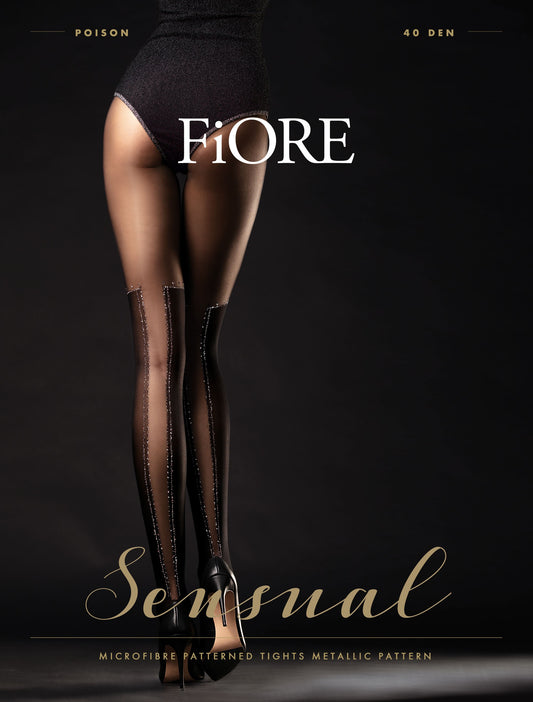Poison Collants 40 DEN Noir · Fiore · vue 2
