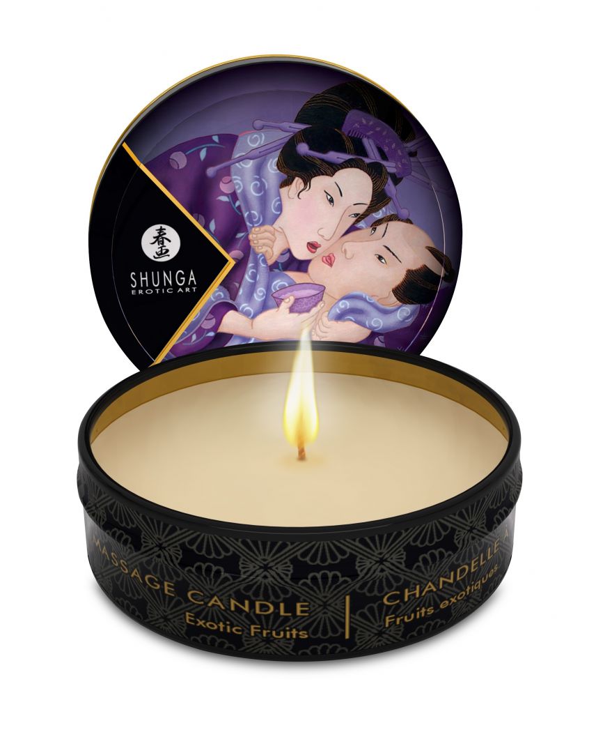 Mini bougie de massage Libido Fruits exotiques · Shunga · vue 2