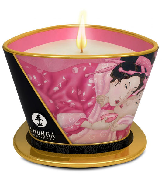 Bougie de massage lueur et caresses Aphrodisia Rose · Shunga · vue 2