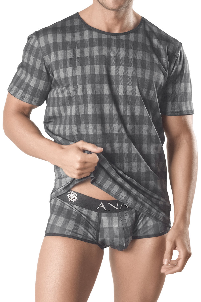 T-shirt homme imprimé gris vert Aegis Anaïs for Men