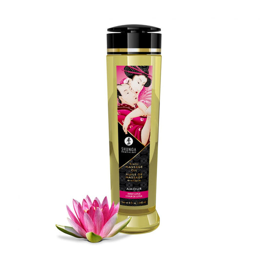 Huile de massage érotique Coeur de Lotus 240 ml · Shunga · vue 2