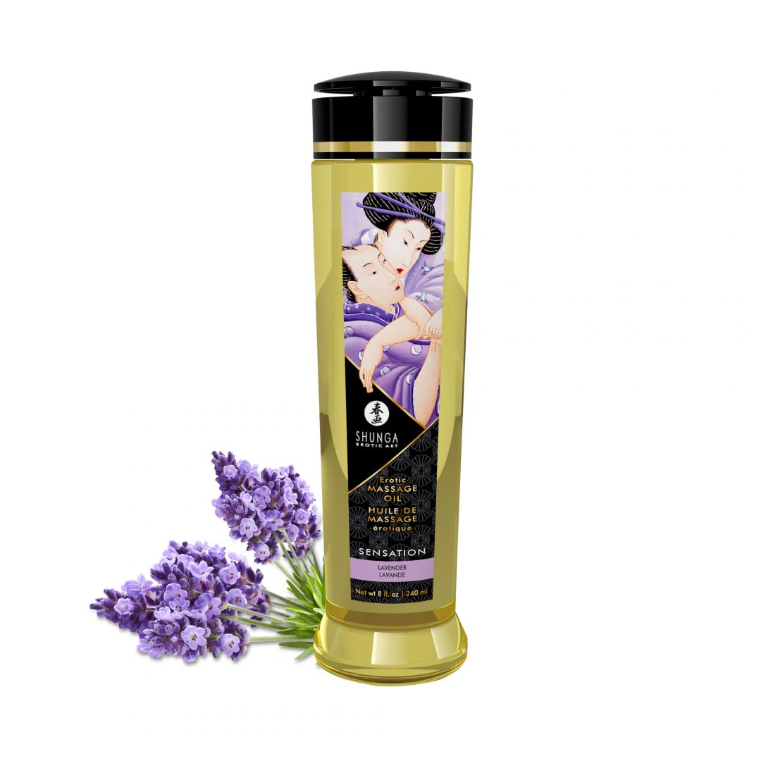 Huile de massage érotique Sensation Lavande 240 ml · Shunga · vue 2
