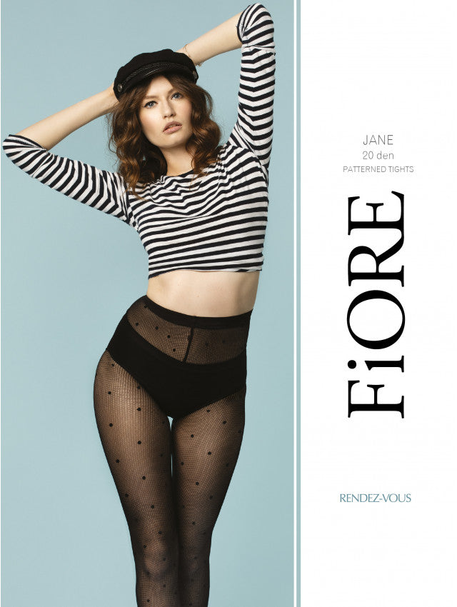 Jane Collants 20 DEN Noir · Fiore · vue 2