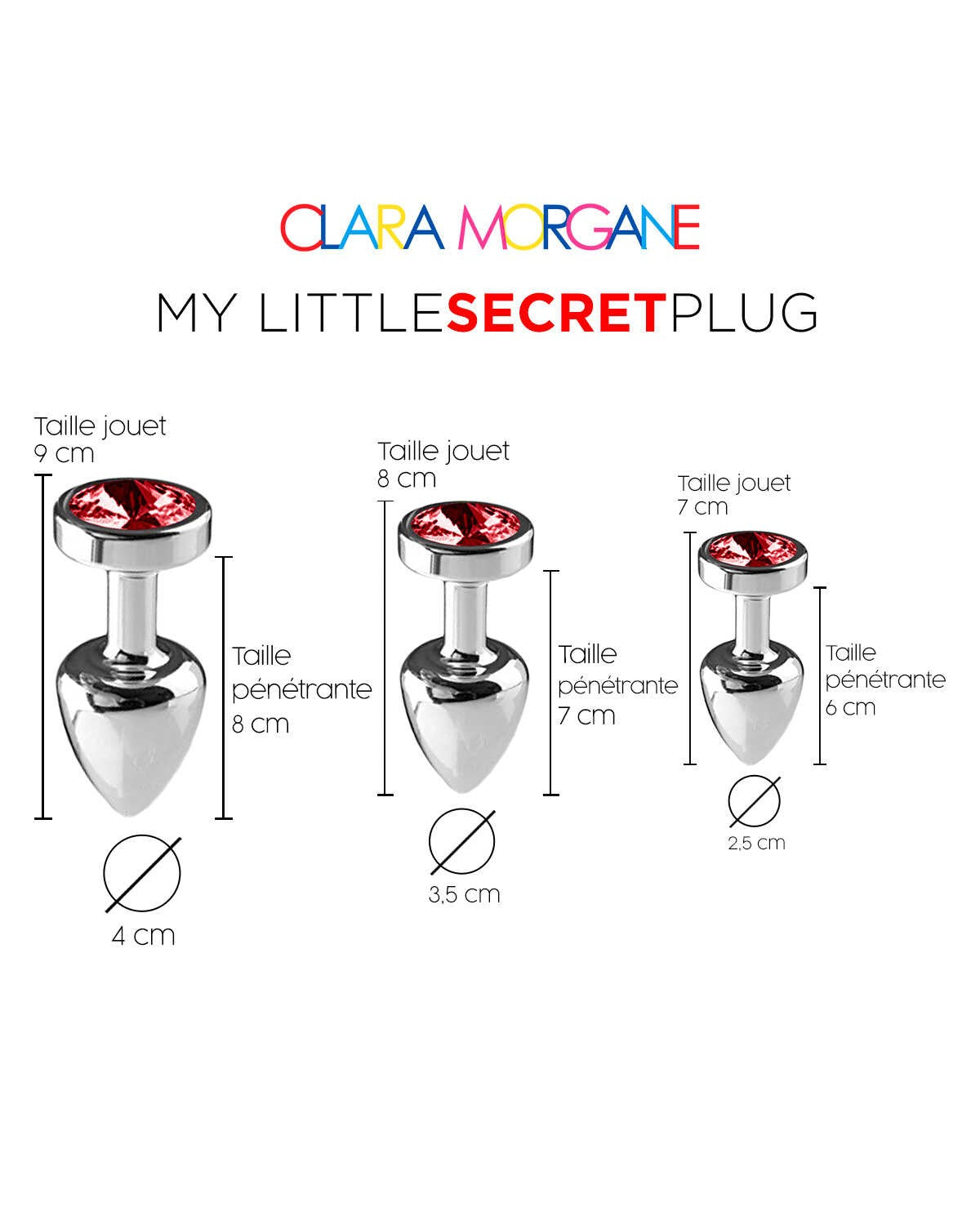 My little secret plug medium Rouge · Clara Morgane · vue 5