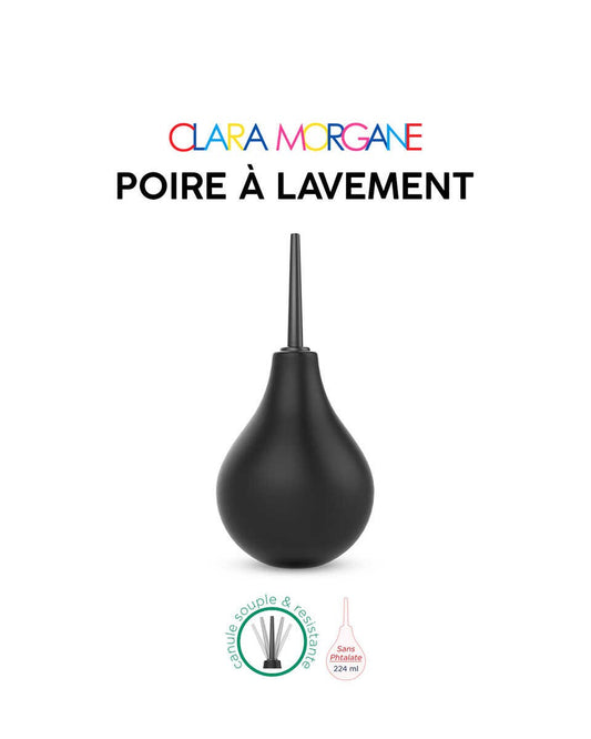 Poire à lavement anal 250 ml Noire Clara Morgane
