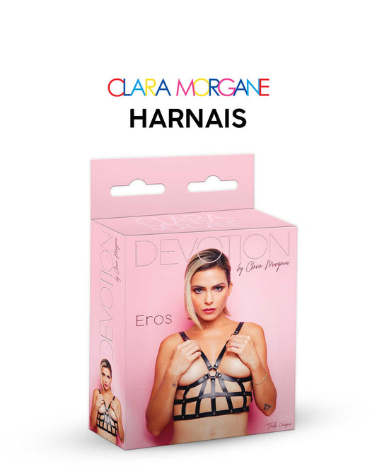 Harnais de buste en simili cuir Eros noir Clara Morgane