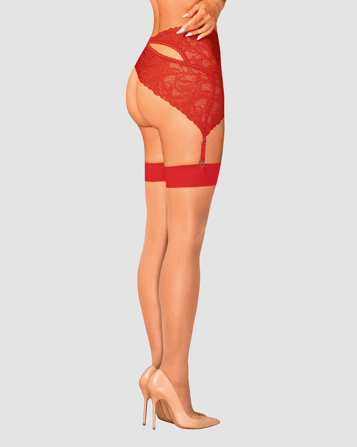Bas jarretelles rouge · Obsessive · vue 5