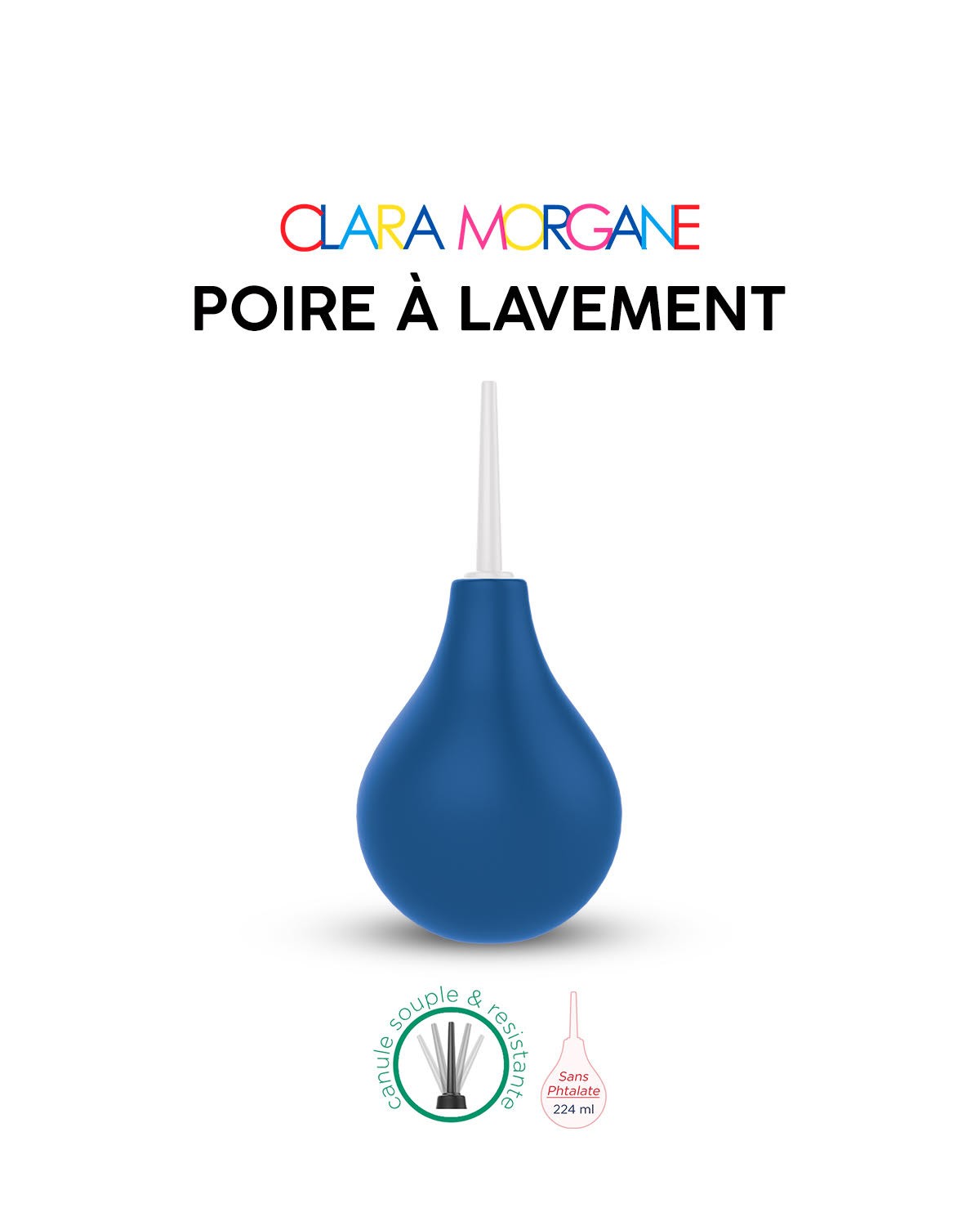 Poire à lavement anal 250 ml Bleue Clara Morgane