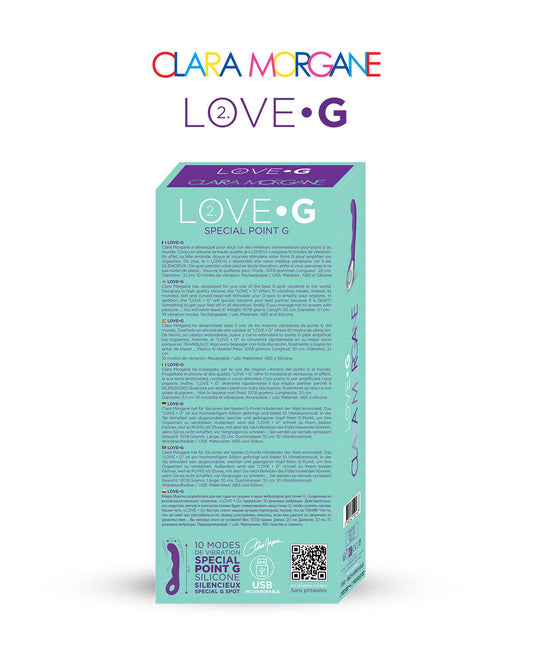 Love G 2.0 vibromasseur Violet · Clara Morgane · vue 2