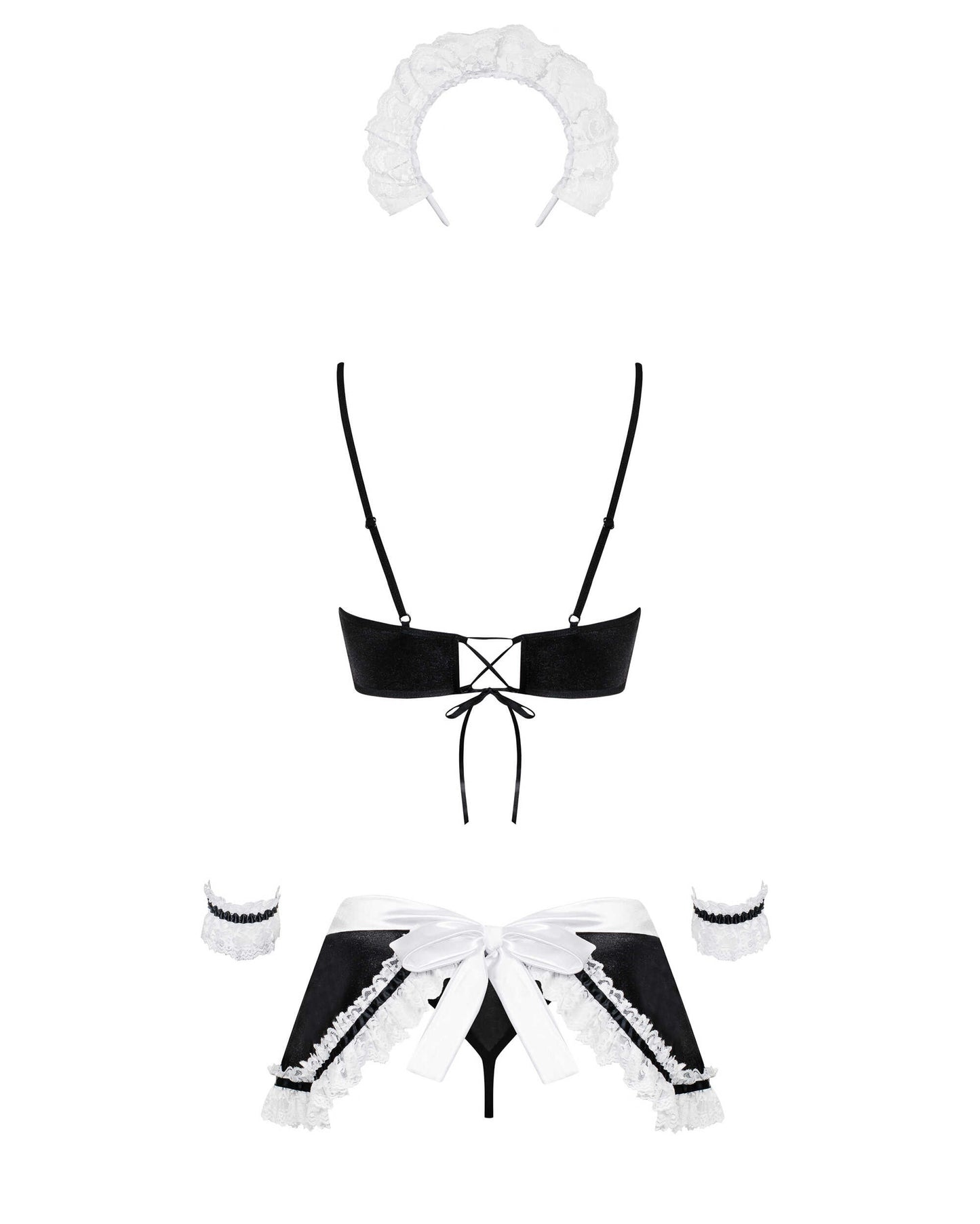 Maid set Costume de soubrette Noir · Obsessive · vue 5