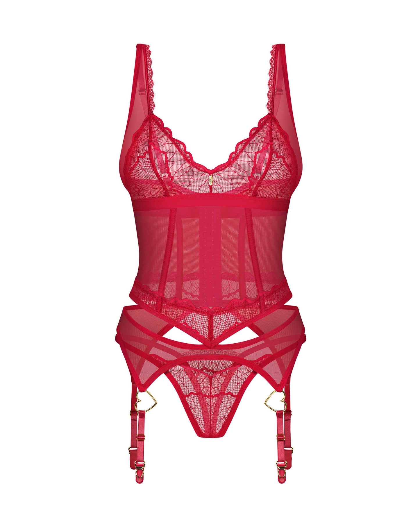 Cupide Desir corset et string Rouge · Obsessive · vue 5