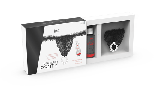 Black brazilian panty String et lubrifiant · INTT Cosmétiques · vue 2
