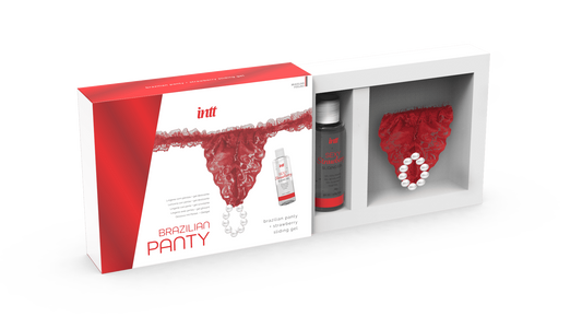 Red brazilian panty String et lubrifiant · INTT Cosmétiques · vue 2