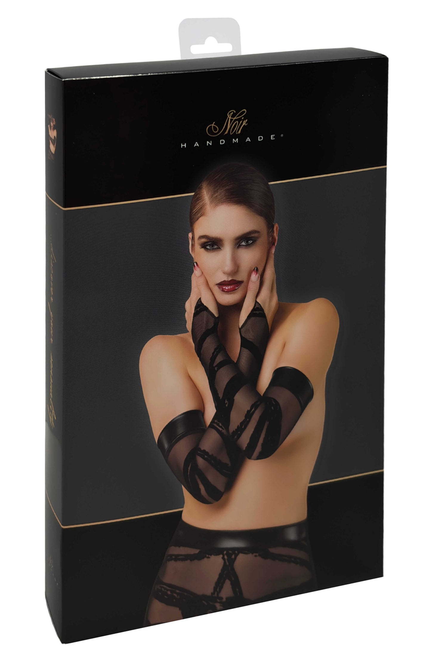 Bondesque opéra gants qui s'attachent au pouce · Noir Handmade · vue 4