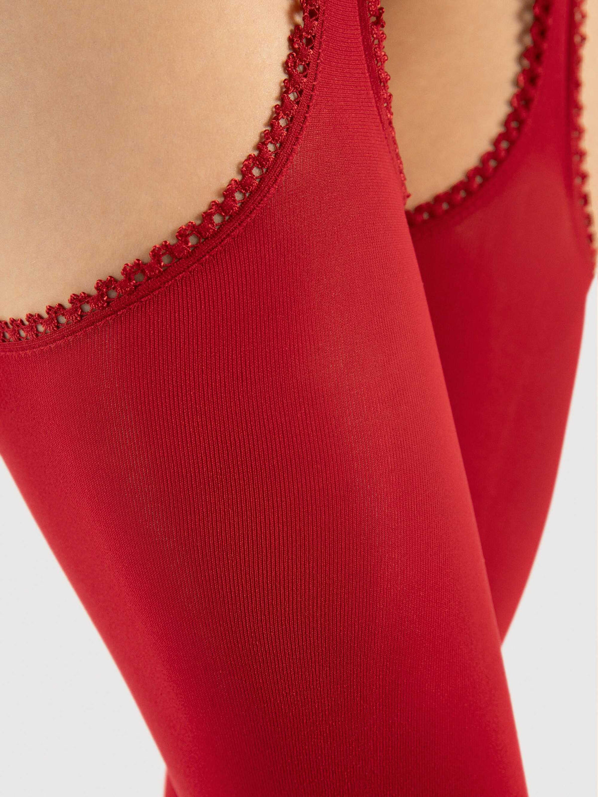 Diavola Bas jarretelles 60 DEN Rouge · Fiore · vue 3