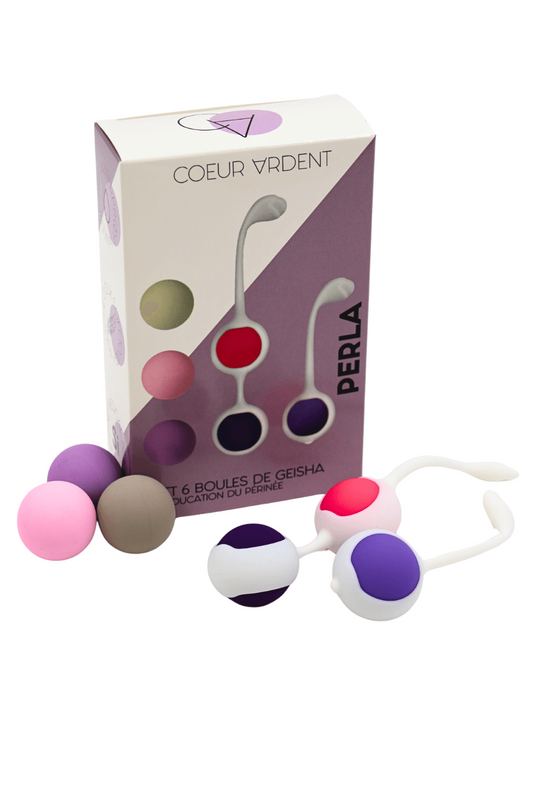 Boules de Geisha progressives en silicone Perla Cœur Ardent