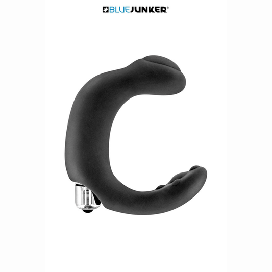 Stimulateur prostatique périnée silicone Blue Junker – détail courbe anatomique stimulation prostate point P