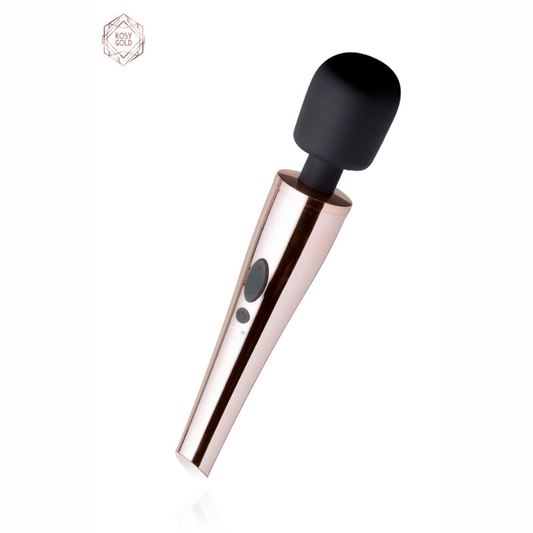 Vibro wand massager rose gold tête flexible silicone