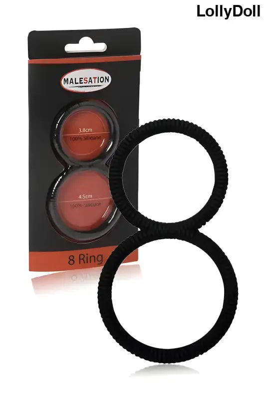 Cockring Ballring double en silicone pour une stimulation intense. Augmente le plaisir et prolonge disponible chez LollyDoll