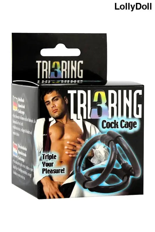 cockring cage tri ring pour un triple palsir disponible chez LollyDoll