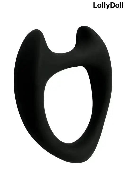 Cockring anneau pénien Toro M de Wooomy, accessoire intime en silicone noir.